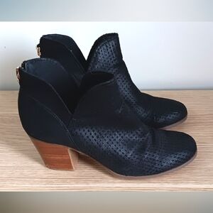 Fergalicious Women's Ankle Boots Black Brown Heel 6.5M